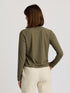 Free Fly  W LS Ribbed Bamboo Top SMOKEY OLIVE