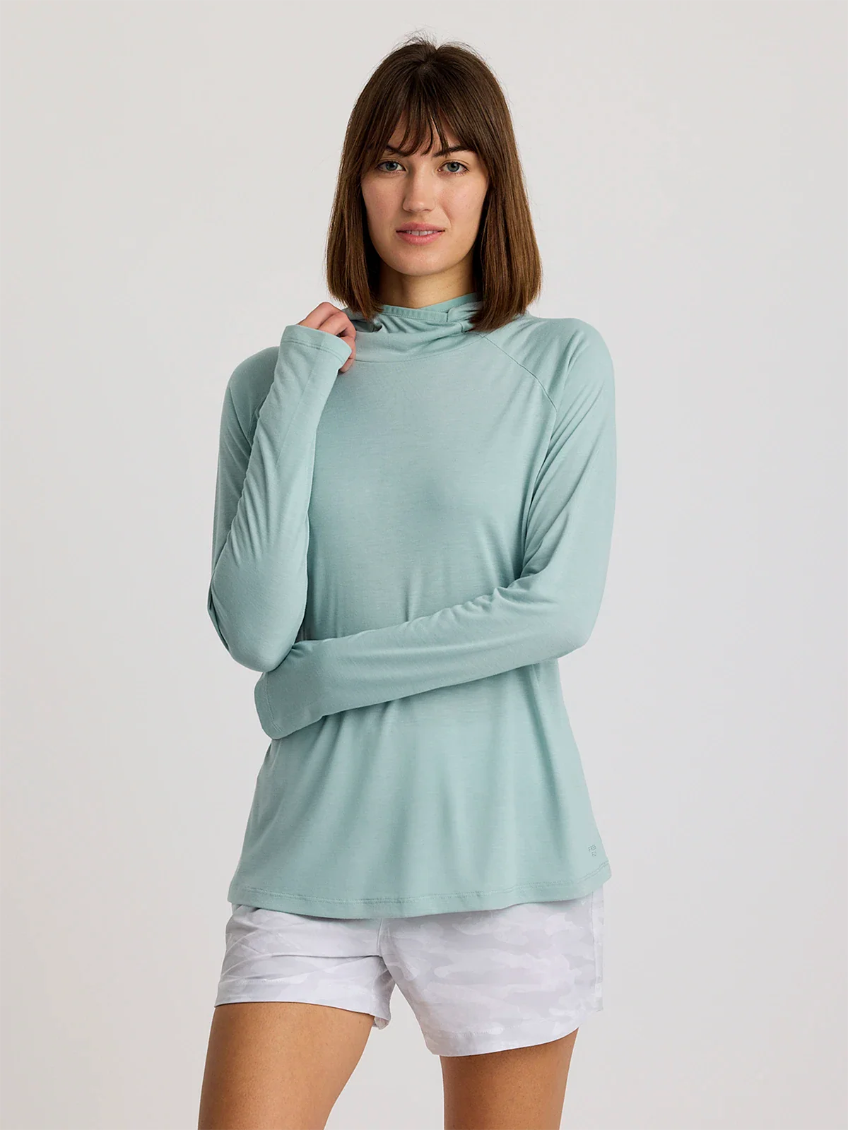 Free Fly W Bamboo Lightweight Hoodie II OCEAN MIST