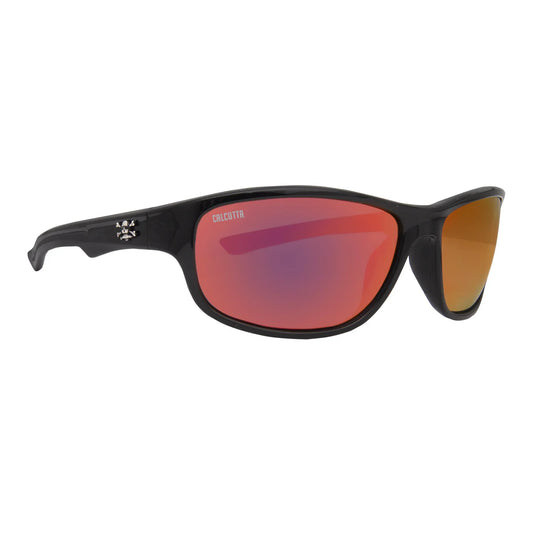 Calcutta Columbia Sunglasses SHINY BLACK / RED MIRROR