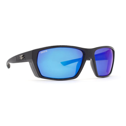 Calcutta Calico Sunglasses SHINY BLACK/BLUE MIRROR