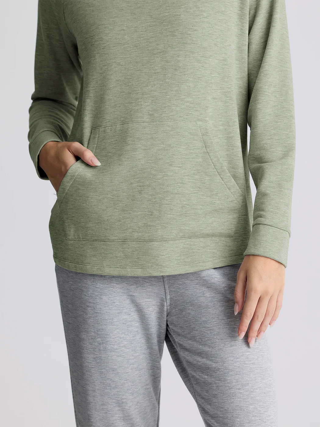 Free Fly W Bamboo LW Fleece Hoodie DESERT SAGE