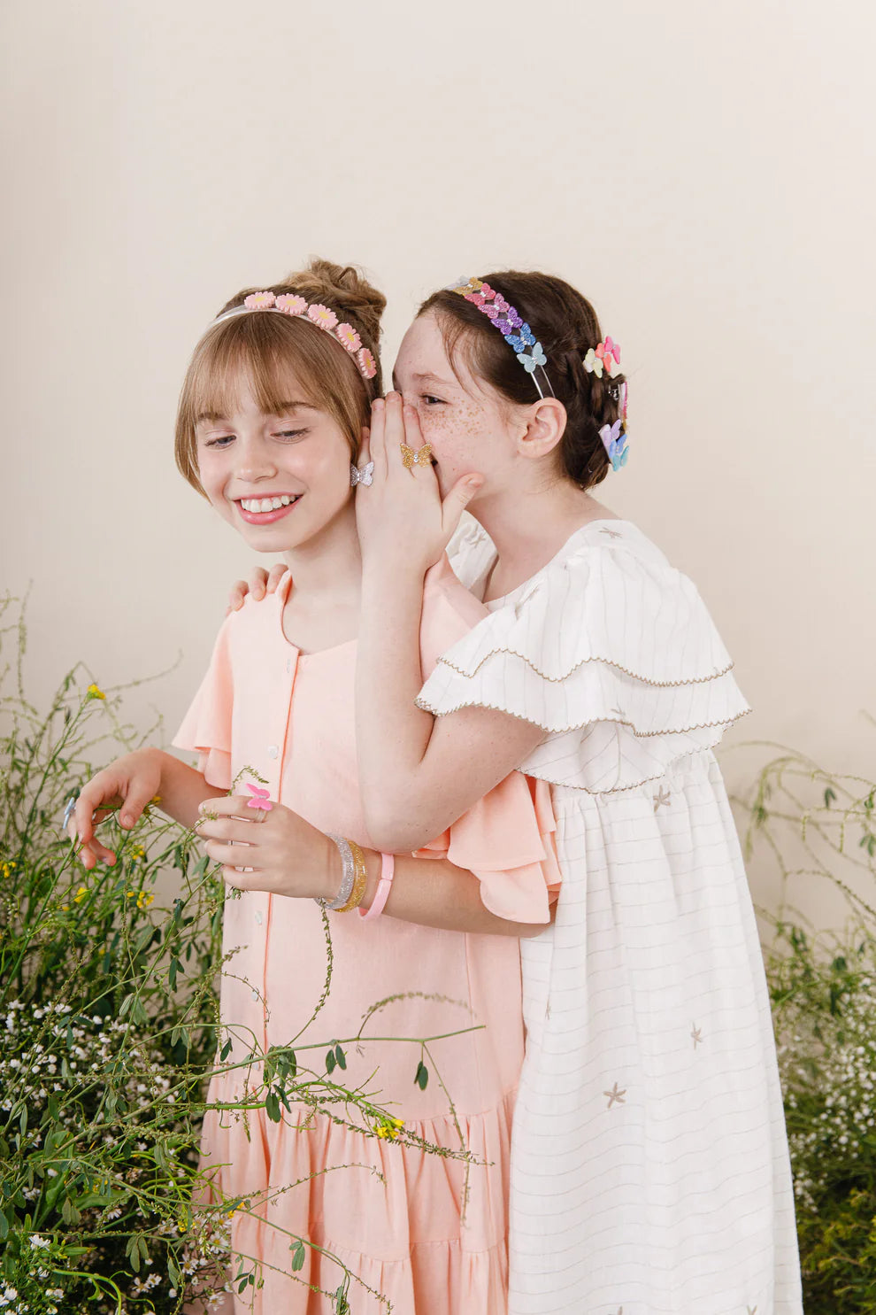 Lilies & Roses Daisies Headband PINK