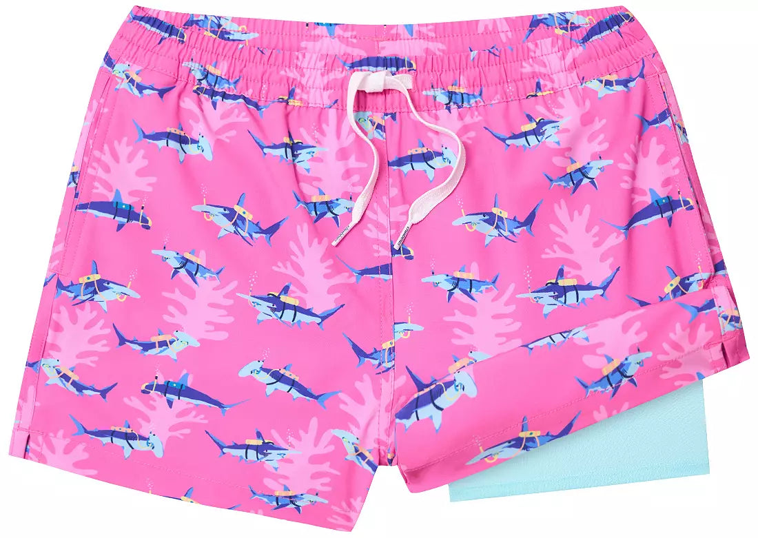 Chubbies Youth Classic Swim Trunk GREAT PINK SHARKS