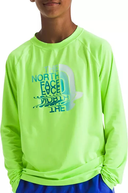 The North Face Boys LS Sun Tee SAFETY GREEN