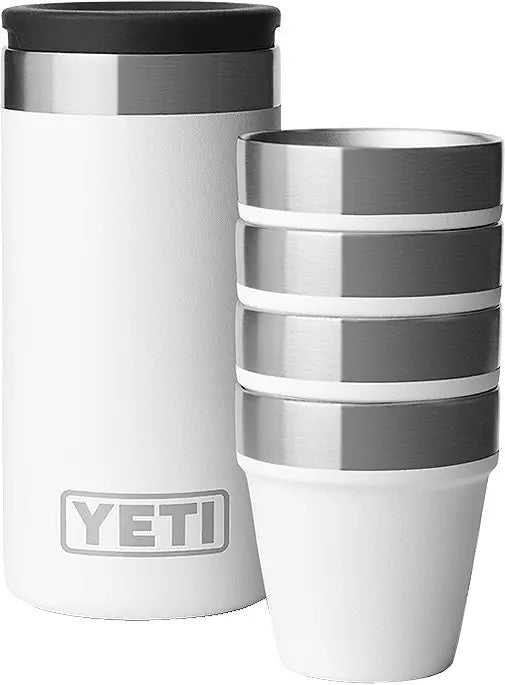 Yeti Shot Glasses & Case WHITE