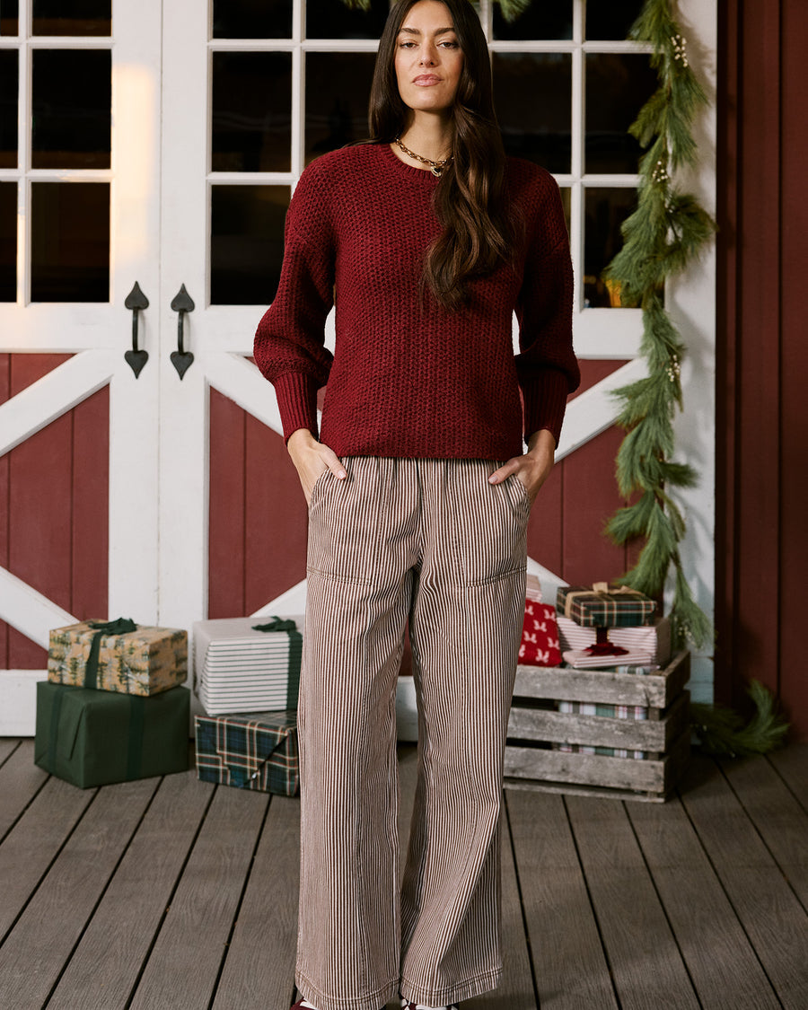 Flag & Anthem W Triana Wide Leg Pull On Pant BROWN