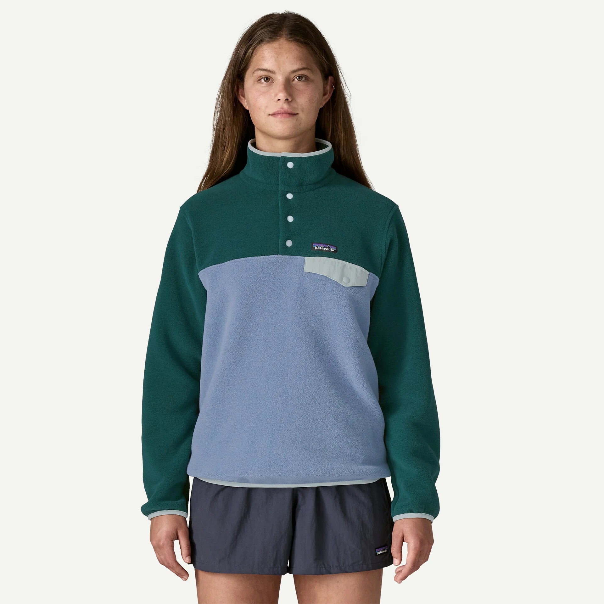 Patagonia W LW Synch Snap-T Pullover BARNACLE BLUE