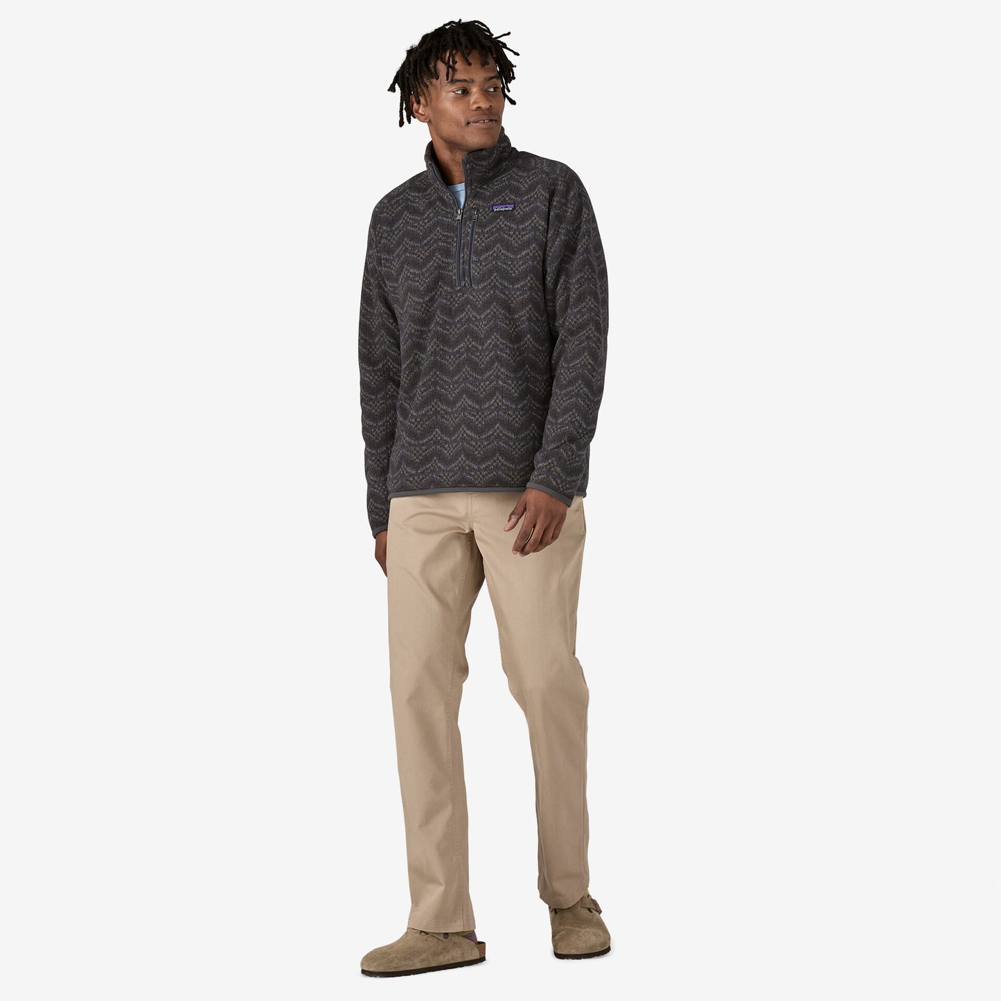 Patagonia M Better Sweater 1/4 Zip ISLAND ESCAPE FORGE GREY