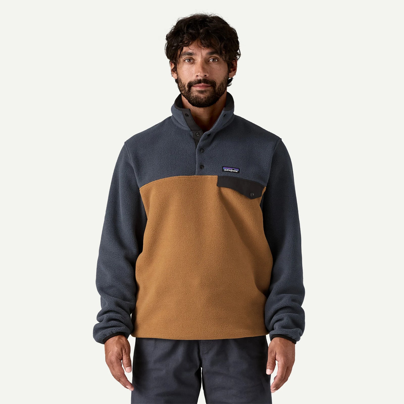 Patagonia M LW Synch Snap-T Pullover DEER BROWN