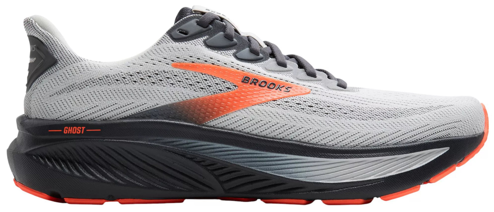 Brooks M Ghost 17 OYSTER MUSHROOM/ORANGE/EBONY