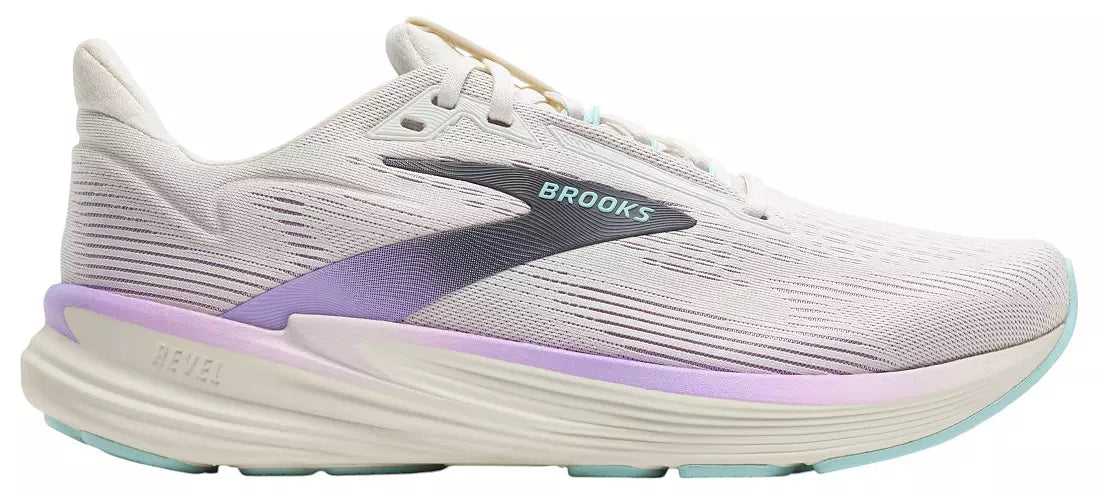 Brooks W Revel 8 COCONUT / PURPLE ROSE / CLEARWATER