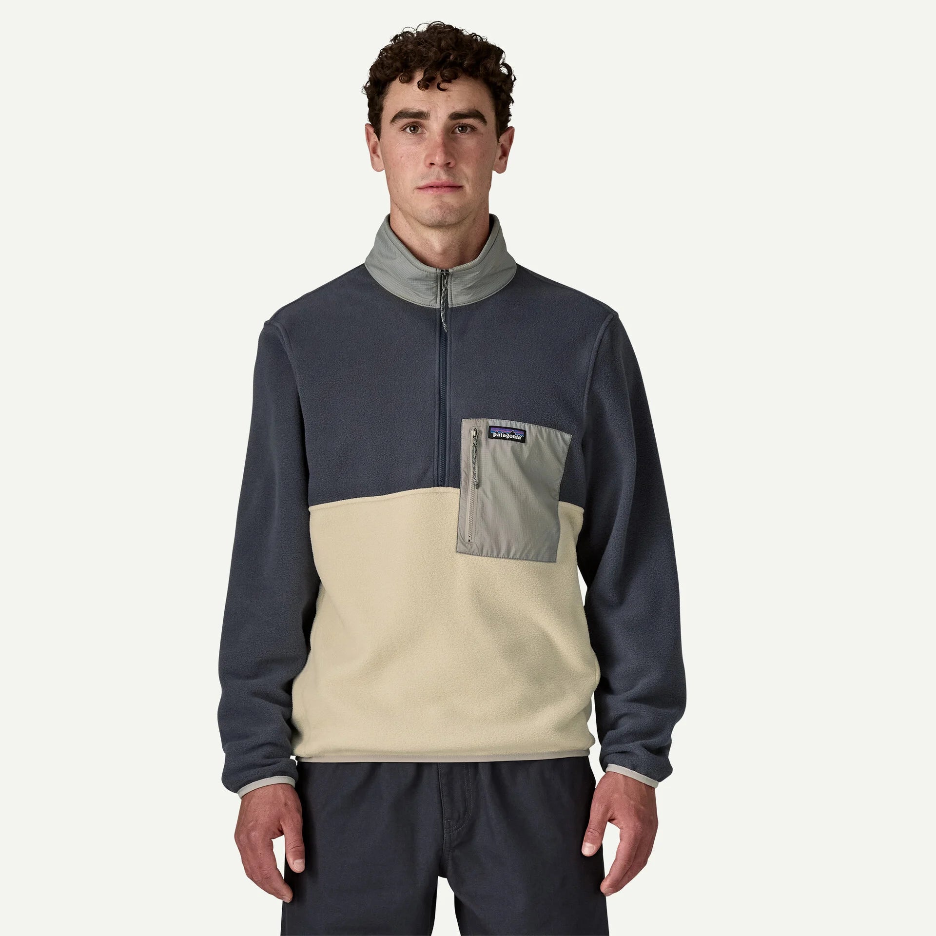 Patagonia M Microdini 1/2 Zip Pullover PELICAN