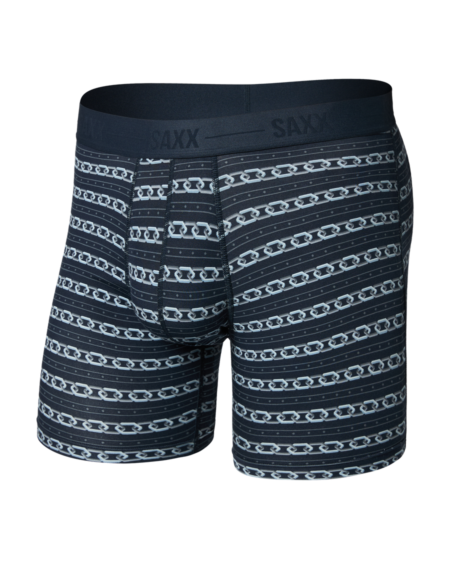 SAXX M Smooth Luxe Micro Modal Boxer LINK STRIPE-DARK INK