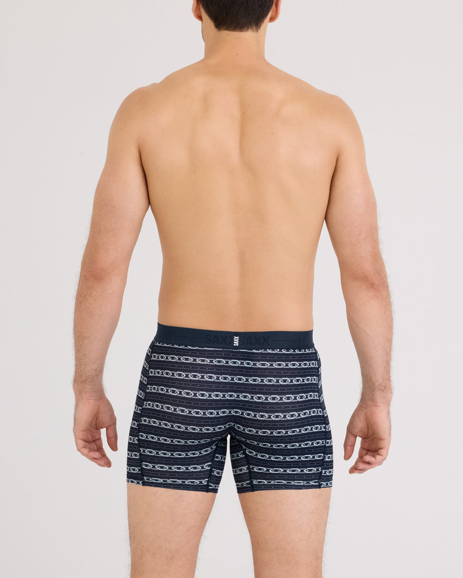 SAXX M Smooth Luxe Micro Modal Boxer LINK STRIPE-DARK INK