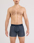 SAXX M Smooth Luxe Micro Modal Boxer LINK STRIPE-DARK INK