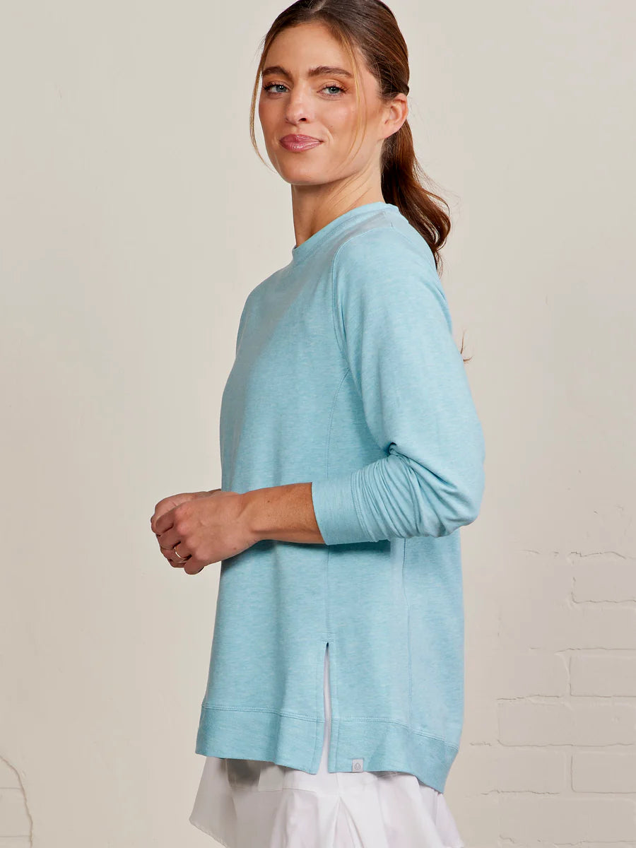 Tasc W Riverwalk Sweatshirt WATERFALL HEATHER