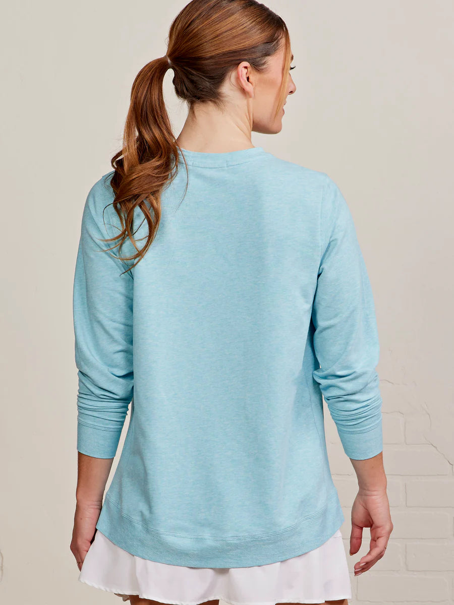 Tasc W Riverwalk Sweatshirt WATERFALL HEATHER