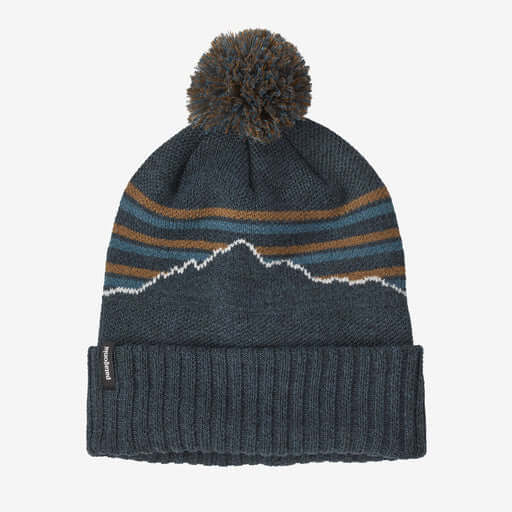 Patagonia Powder Town Beanie FITZ ROY STRIPE: SMOLDER BLUE