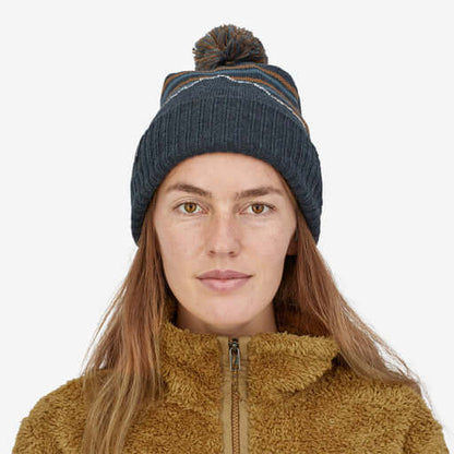 Patagonia Powder Town Beanie FITZ ROY STRIPE: SMOLDER BLUE