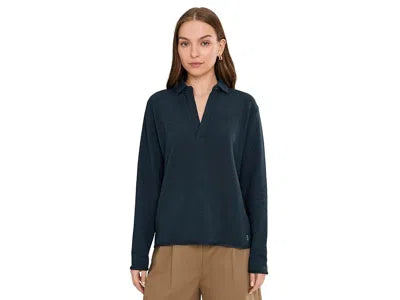 Tasc W LS French Terry Polo Sweatshirt DEEP IVY