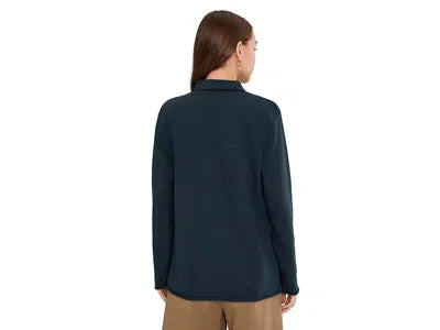 Tasc W LS French Terry Polo Sweatshirt DEEP IVY