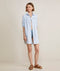 Vineyard Vines W Harbor Shirt Cover Up SEERSUCKER/JAKE BLUE