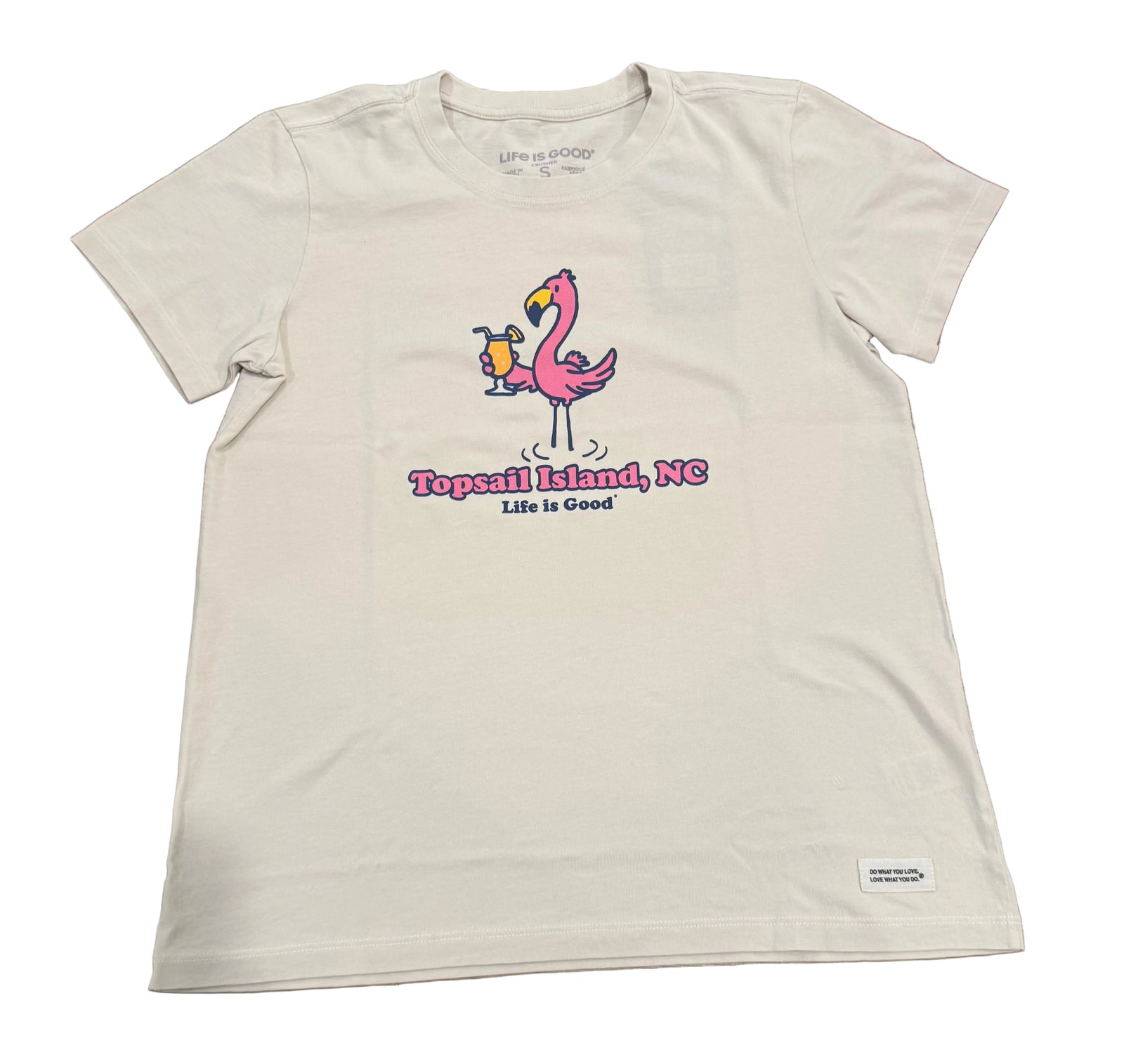 Life Is Good W SS Crusher Flamingo Cocktail TI PUTTY