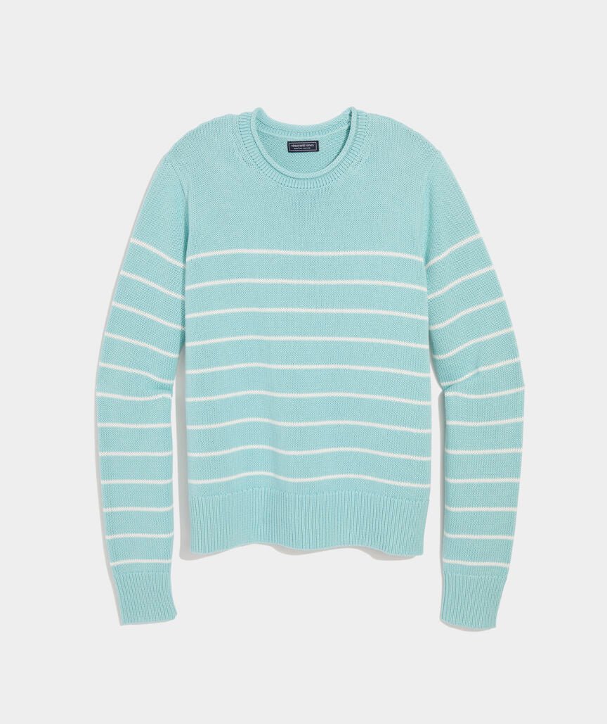 Vineyard Vines W Molly Stripe Sweater AQUA