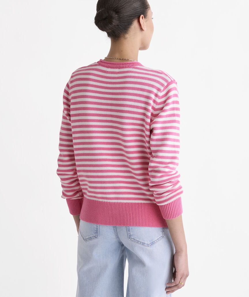 Vineyard Vines W Roll Neck Sweater BAHAMA BREEZE STRIPE
