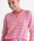 Vineyard Vines W Roll Neck Sweater BAHAMA BREEZE STRIPE