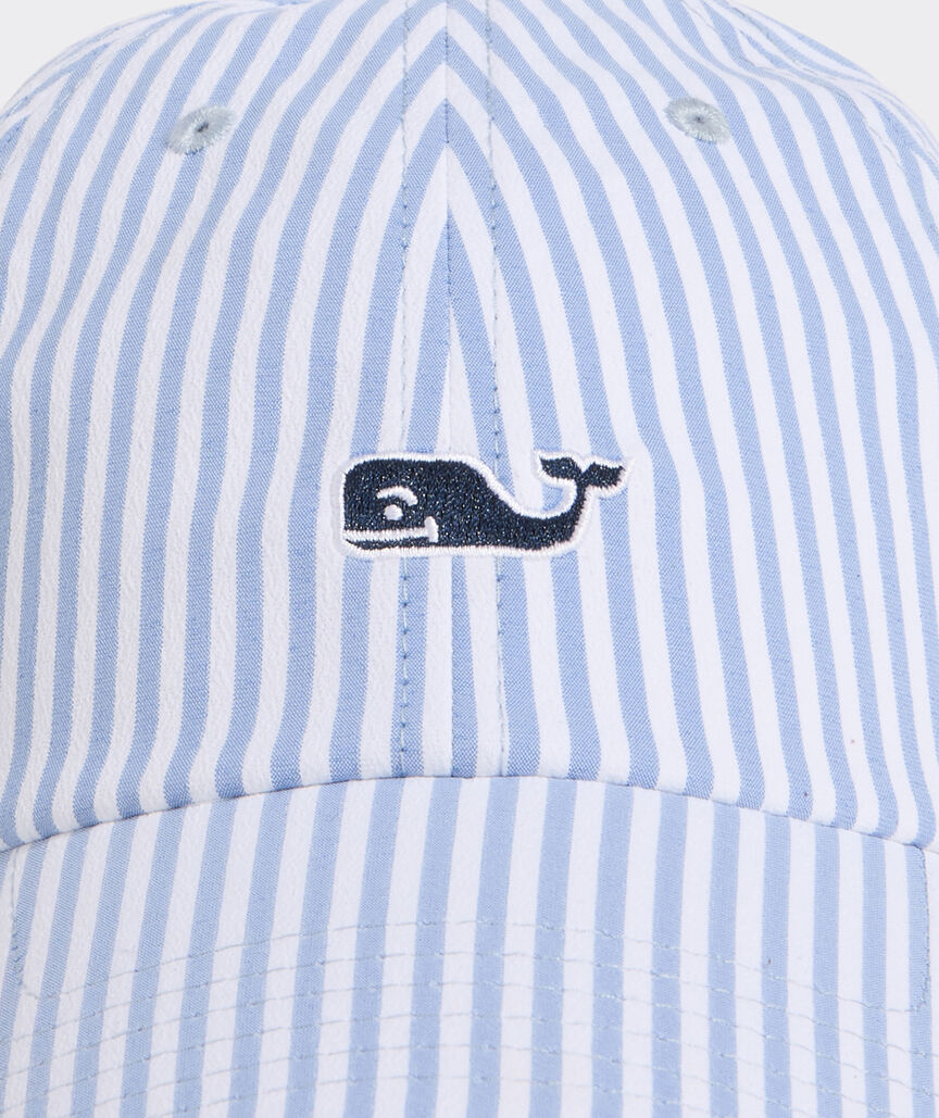 Vineyard Vines Harbor Seersucker Baseball Hat JAKE BLUE