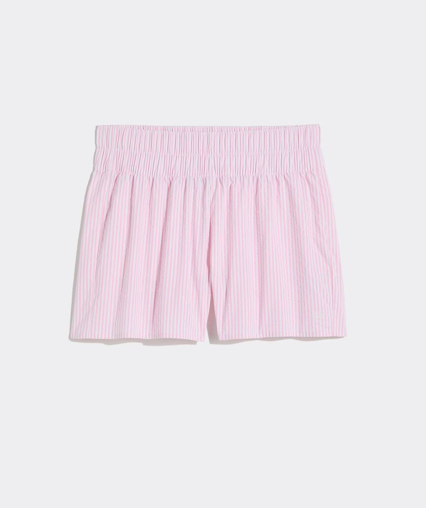 Vineyard Vines W Harbor Short SEERSUCKER PINK WHITE
