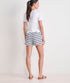 Vineyard Vines W Surf Stripe Terry Short WHITE
