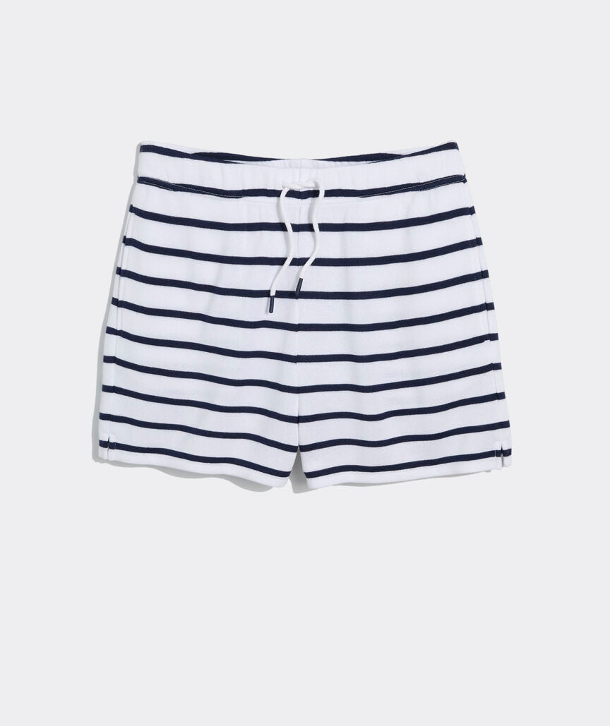 Vineyard Vines W Surf Stripe Terry Short WHITE