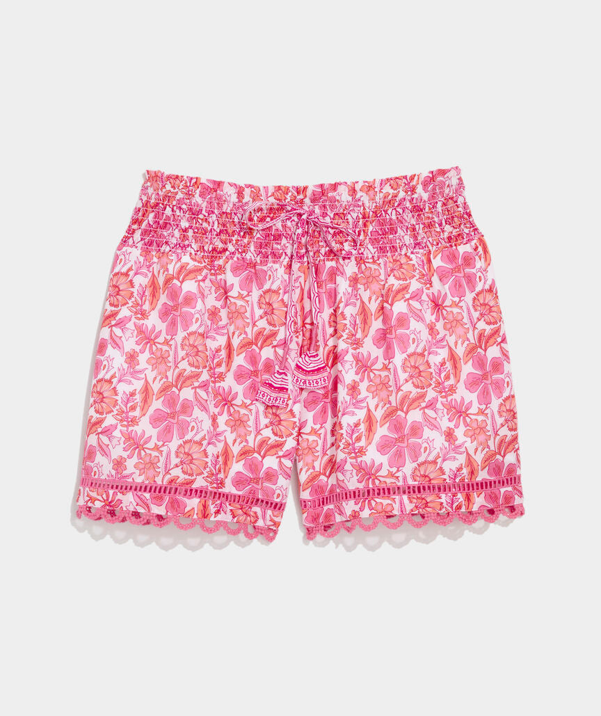 Vineyard Vines W Nori Pull On Short BLOCK PRINT TOUCAN