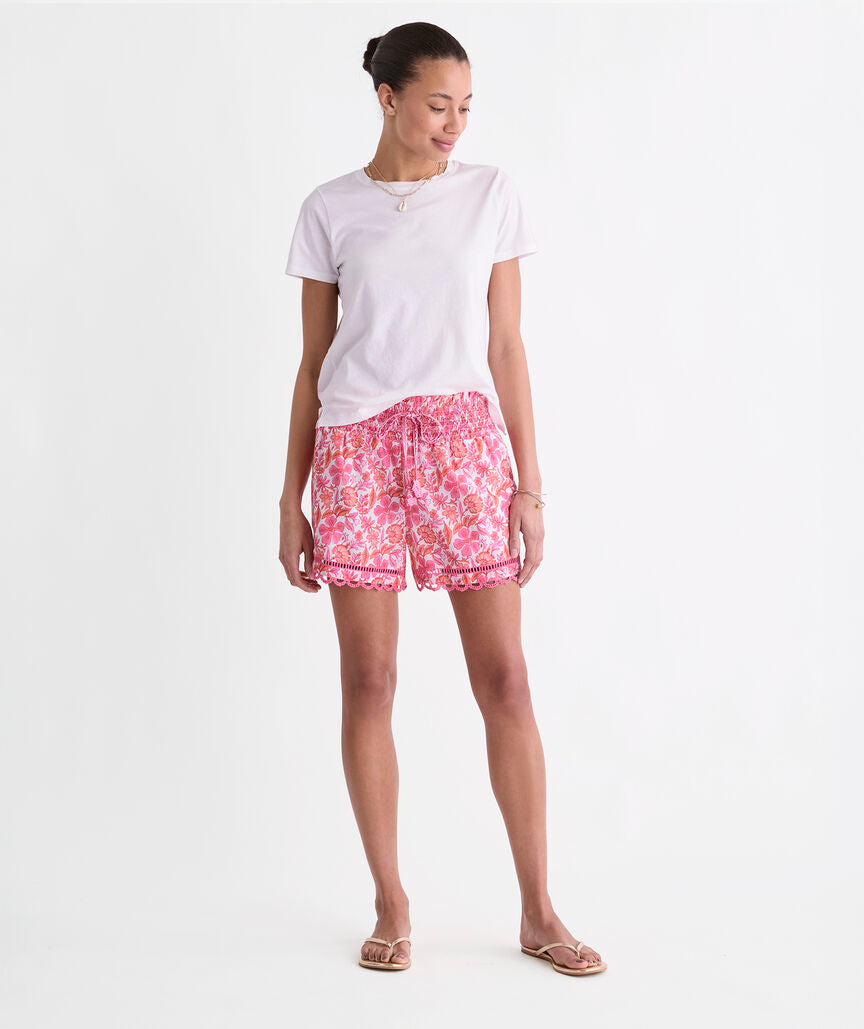Vineyard Vines W Nori Pull On Short BLOCK PRINT TOUCAN