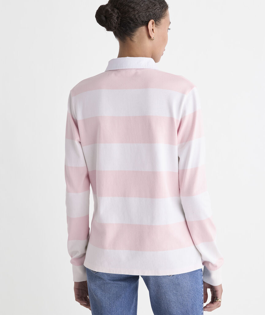 Vineyard Vines W LS Rugby Top PINK RUGBY STRIPE