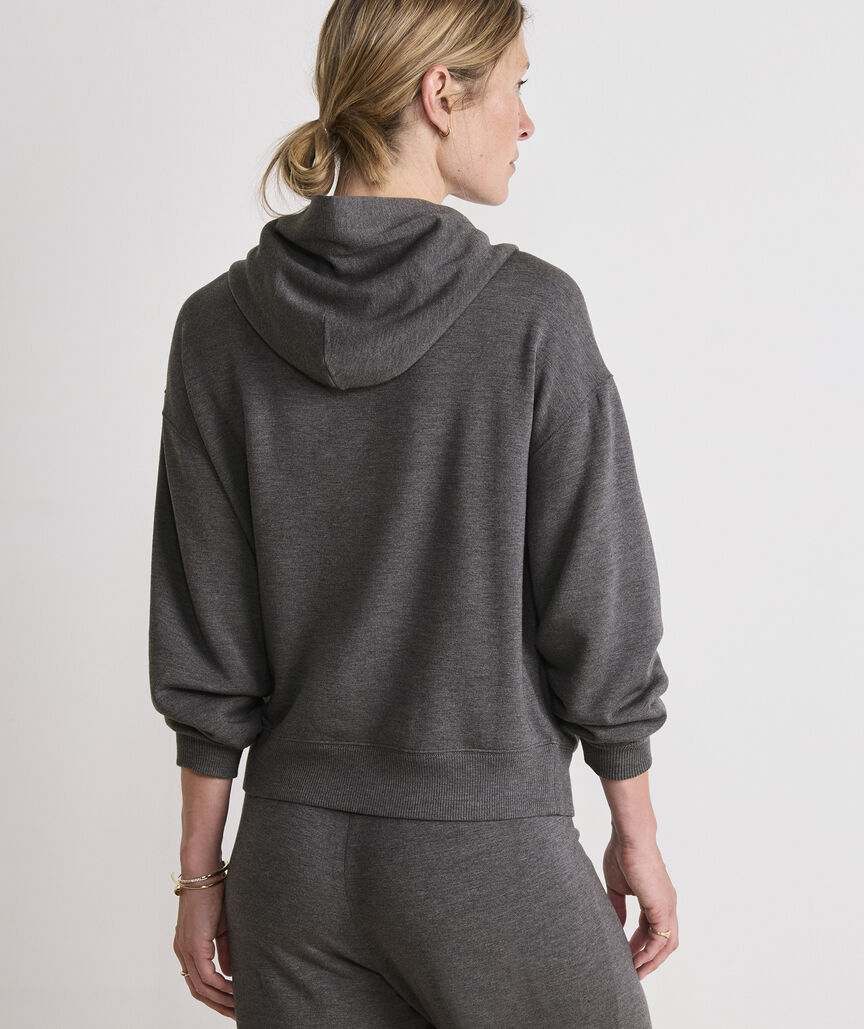 Vineyard Vines W Dreamcloth Hoodie CHARCOAL HEATHER