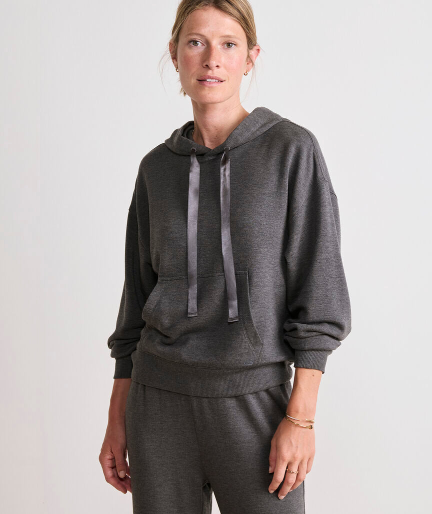 Vineyard Vines W Dreamcloth Hoodie CHARCOAL HEATHER