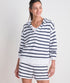 Vineyard Vines W Surf Stripe Terry Short WHITE