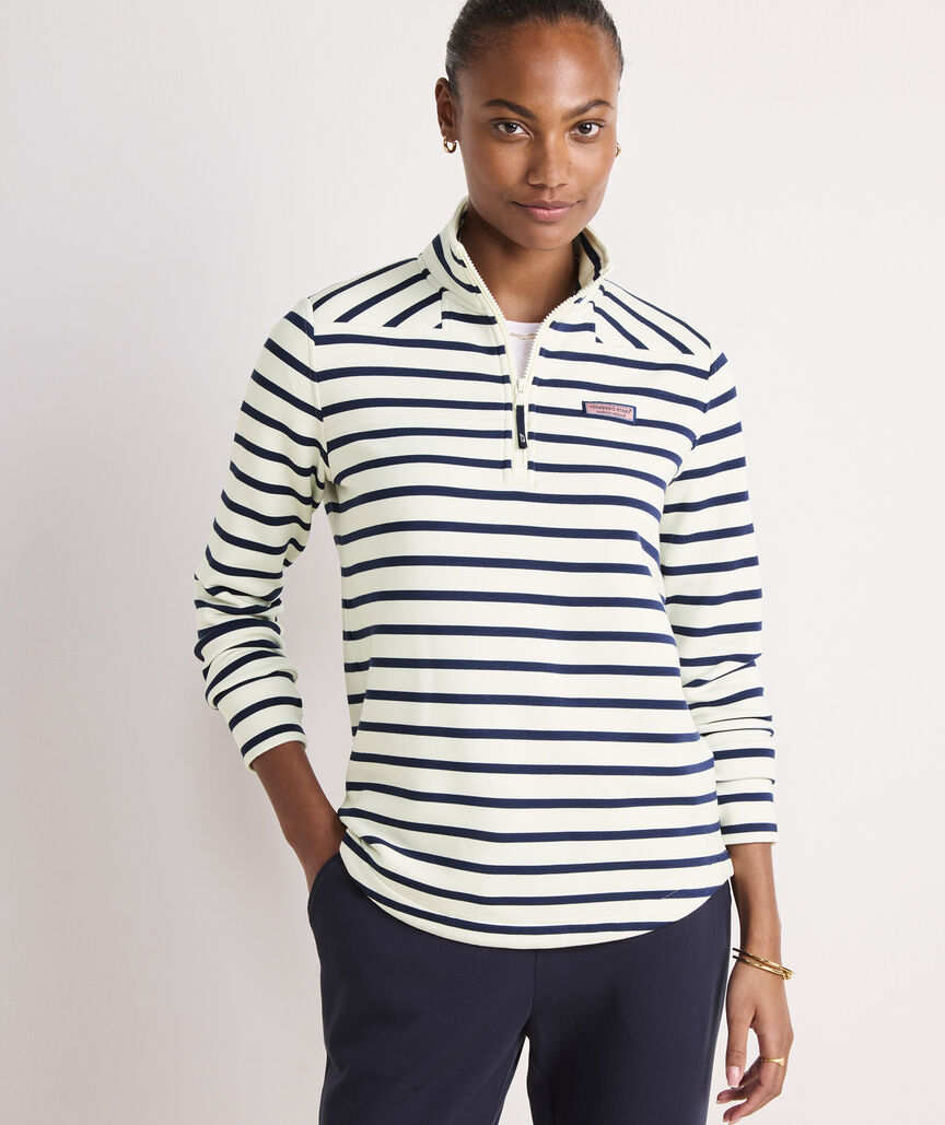 Vineyard Vines W Quilted Dreamcloth Shep Shirt MILLIE STRIPE