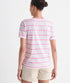 Vineyard Vines W SS Supima Jersey V-Neck Tee STRIPE BAHAMA BREEZE