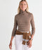 Vineyard Vines W Rib Turtleneck COCONUT STRIPE