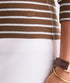 Vineyard Vines W Rib Turtleneck COCONUT STRIPE