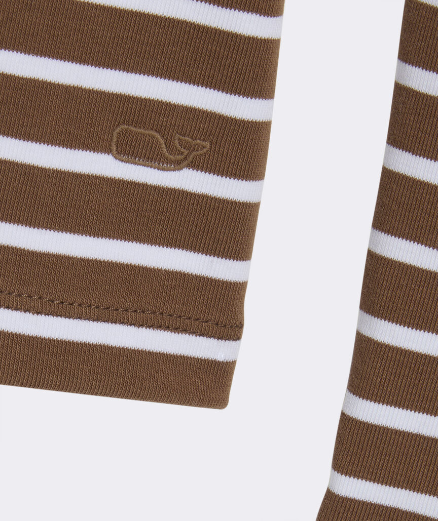Vineyard Vines W Rib Turtleneck COCONUT STRIPE