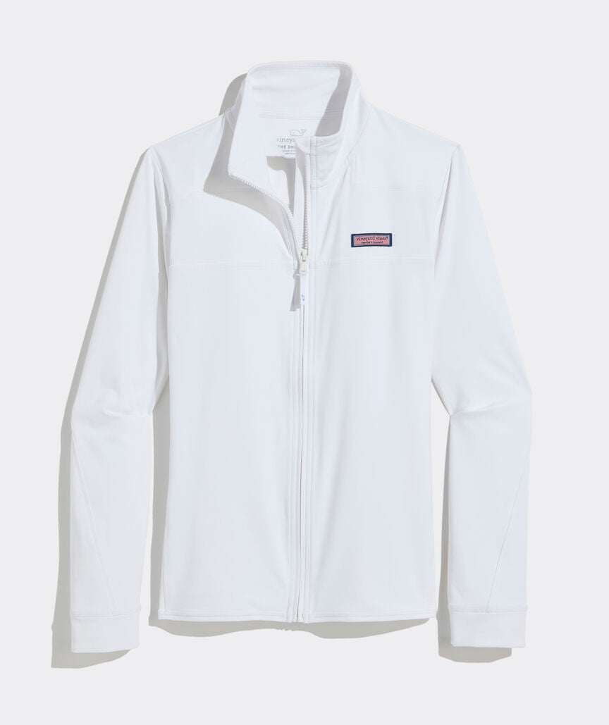 Vineyard Vines W Sankaty Full Zip Shep Shirt WHITE CAP