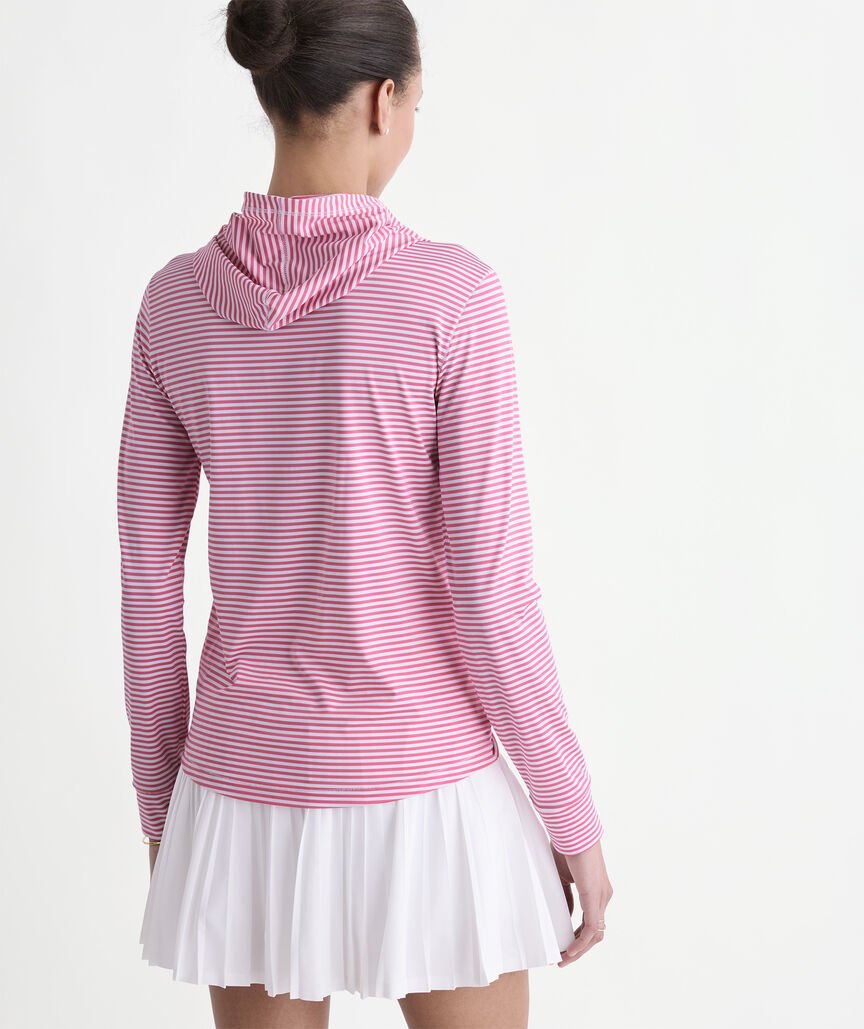 Vineyard Vines W Pullover Sankaty Hoodie STRIPE BAHAMA BREEZE