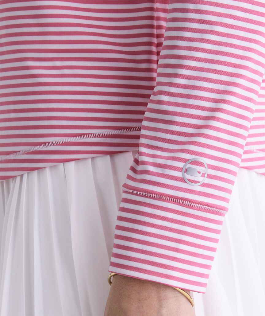 Vineyard Vines W Pullover Sankaty Hoodie STRIPE BAHAMA BREEZE