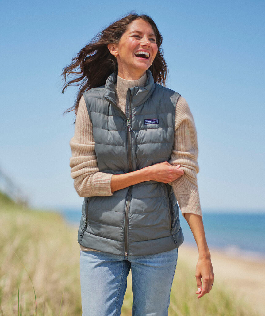 Vineyard Vines W Shoreline Puffer Vest BALSAM