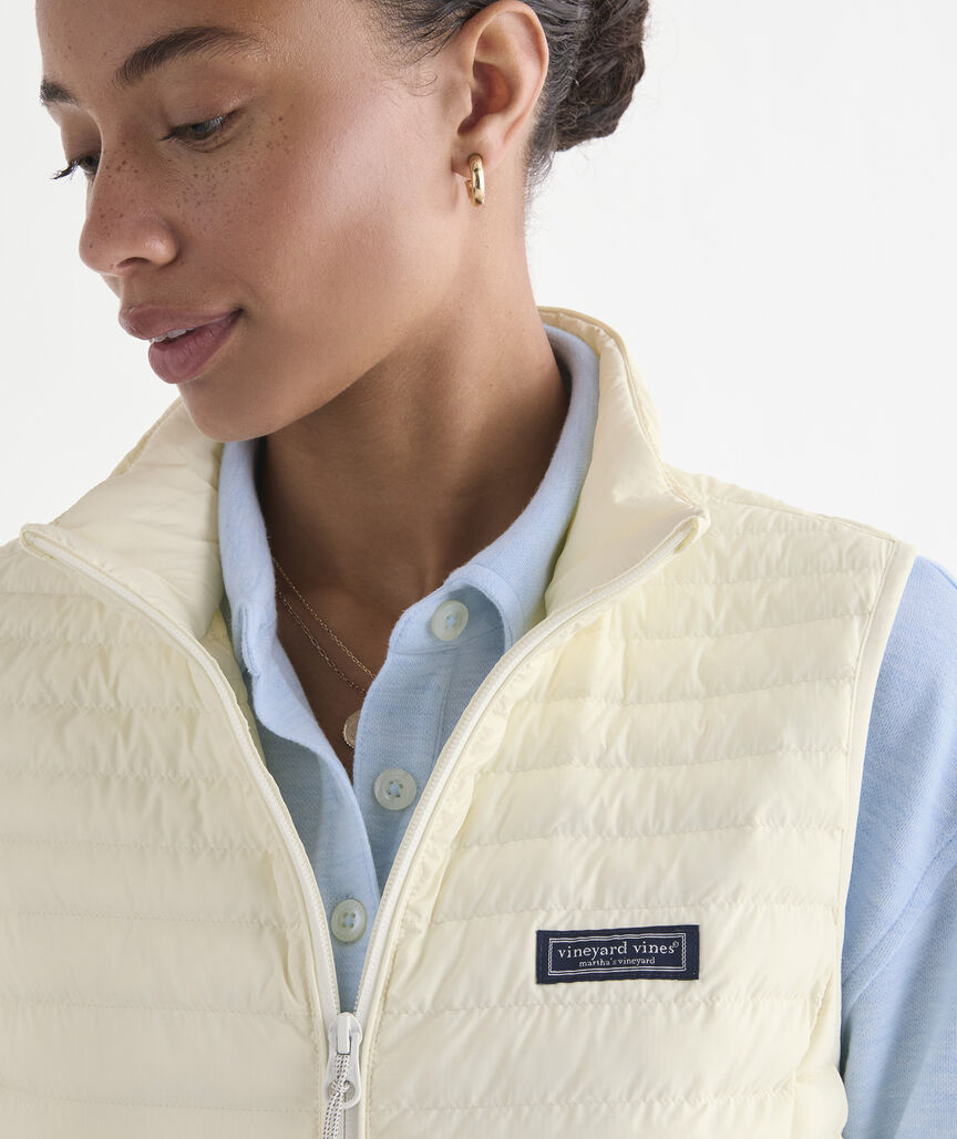 Vineyard Vines W Shoreline Puffer Vest MARSHMALLOW